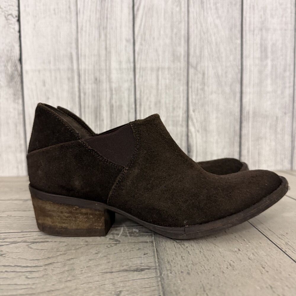 Krbonell Women’s Size 7 Dark Brown Suede Leather Ankle Booties